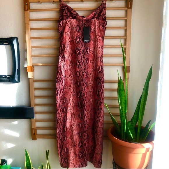 NASTY GAL snake print midi dress - Picture 3 of 8